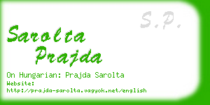 sarolta prajda business card